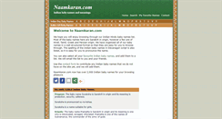 Desktop Screenshot of naamkaran.com